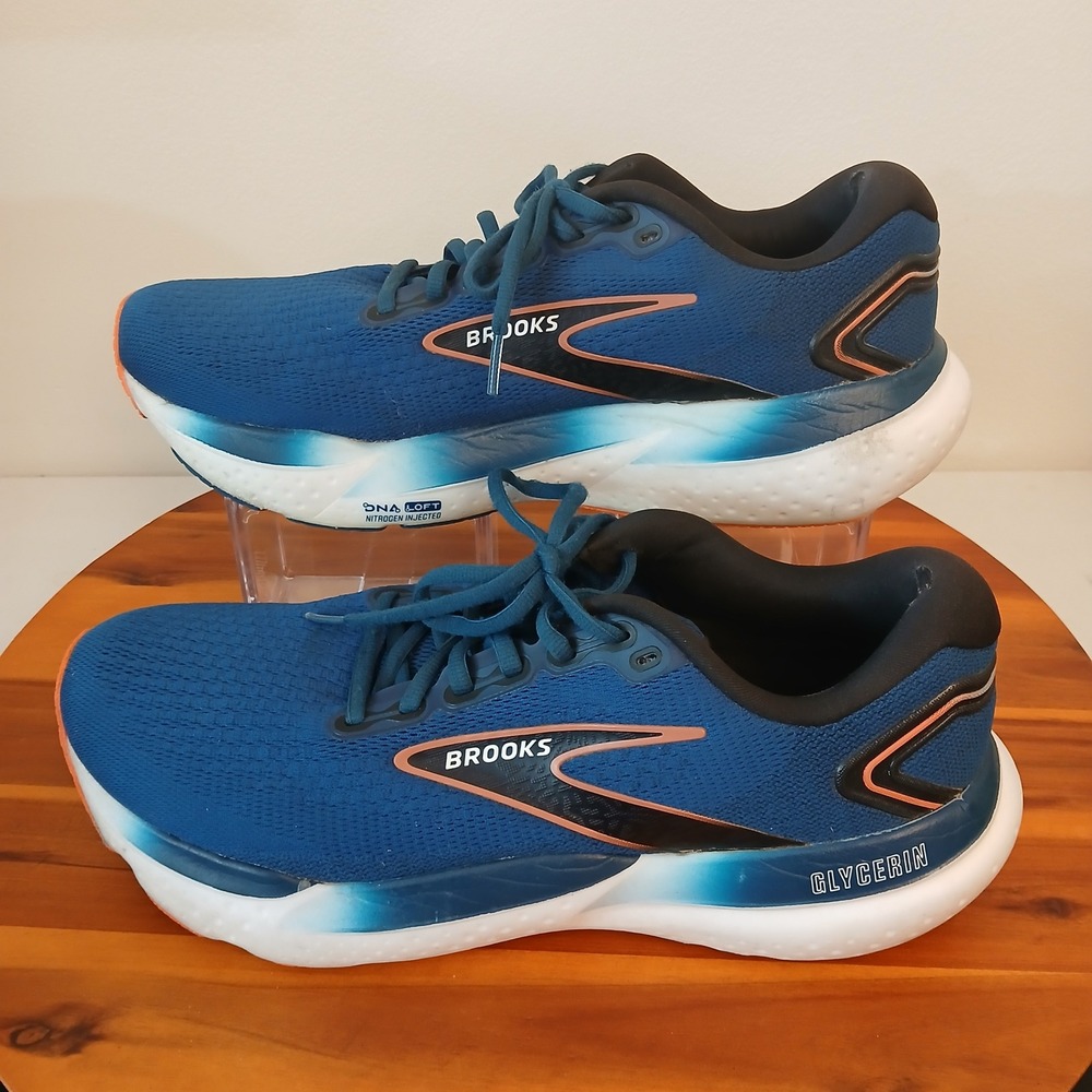 Brooks Glycerin 21 Mens 11 Blue Opal Running Shoes Sneakers 1104191D474